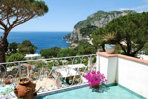 Papermoon Fototapete "Capri Balkon Blick"