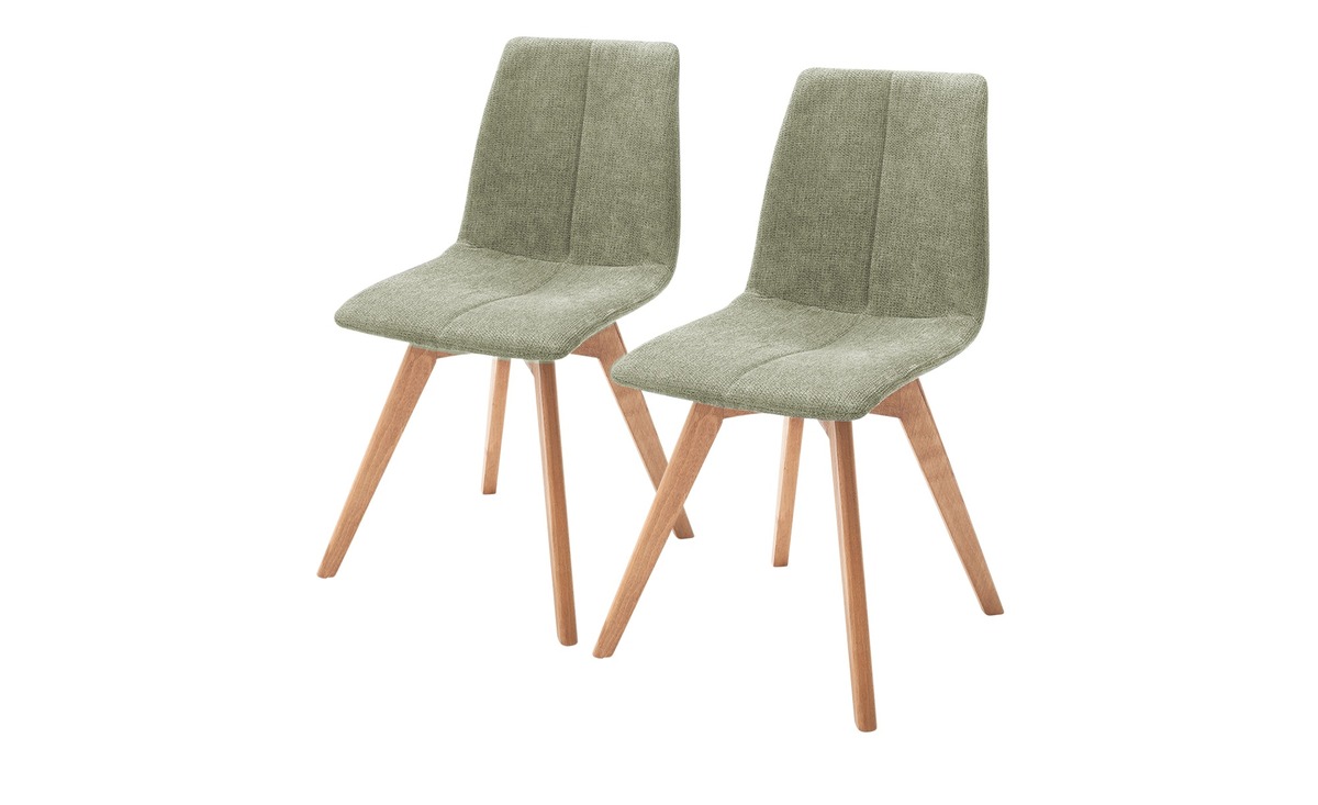 Bild 1 von Woodford Polsterstuhl  2er Set Marven grün Maße (cm): B: 47 H: 87 T: 52 Stühle
