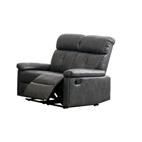 Bild 4 von Happy Home Polstergarnitur 3-tlg. mit 5 Relaxfunktionen Dunkelgrau Lederoptik