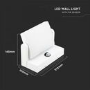 Bild 4 von V-TAC 17W LED Wandlampe / Strahler mit Sensor 3000K Weiß IP65