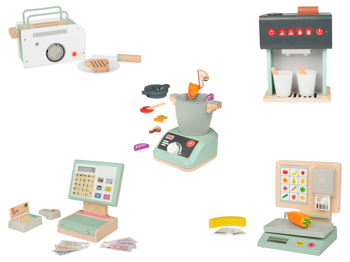 Bild 1 von Playtive Küchen- und Kaufmannsladenzubehör, aus Echtholz und robustem Kunststoff