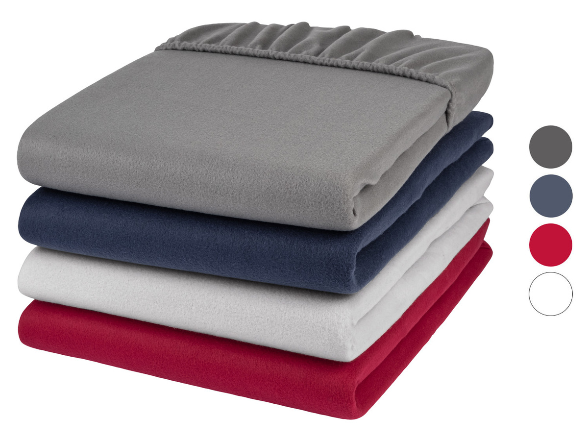 Bild 1 von LIVARNO home Fleece Spannbettlaken, 90-100 x 200 cm