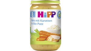 HiPP Menüs ab 8.Monat - Reis mit Karotten und Bio-Pute
