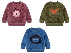 lupilu® Baby Sweatshirt mit Plüsch-Applikation