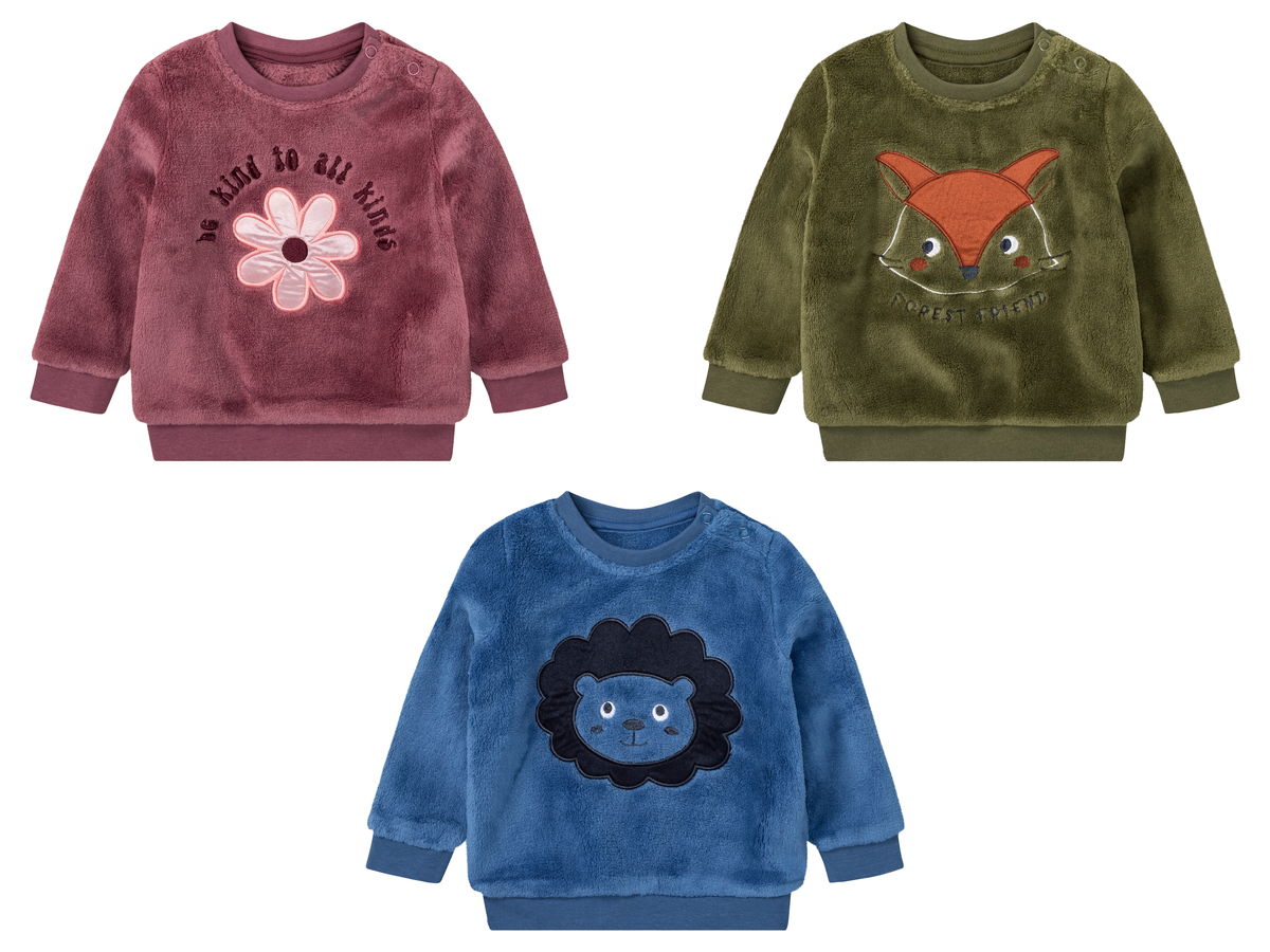 Bild 1 von lupilu® Baby Sweatshirt mit Plüsch-Applikation