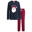 Bild 1 von Damen Weihnachtsschlafanzug mit Santa-Motiv