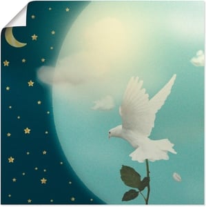 Artland Wandbild "Friedenstaube", Vögel, (1 St.), als Leinwandbild, Wandaufkleber oder Poster in versch. Größen