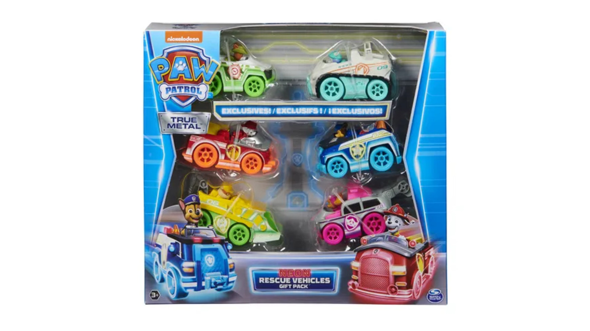 Bild 1 von Spin Master - Paw Patrol - True Metal Neon Fahrzeuge 6er Geschenk