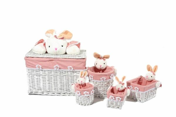 Bild 1 von Kayoom Korb-Set Bunny 201 Pink / Weiß