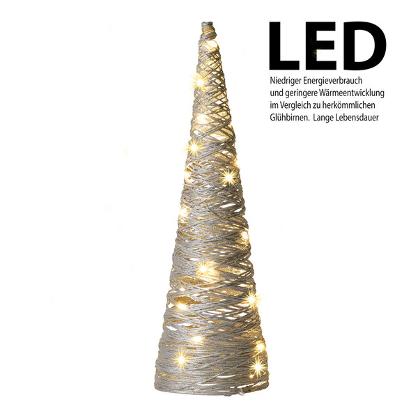 Bild 3 von AMARE LED Pyramide 40 x 12 x 12 cm silber