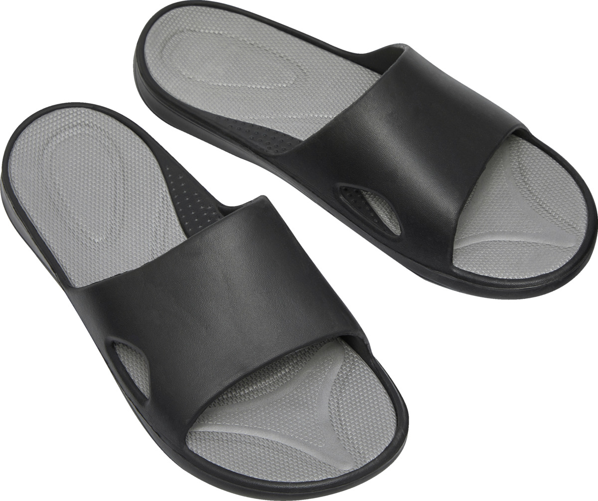 Bild 1 von IDEENWELT Badepantolette schwarz/grau Gr. 43