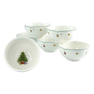 CreaTable Müslischalenset TANNENBAUM Premium creme Porzellan