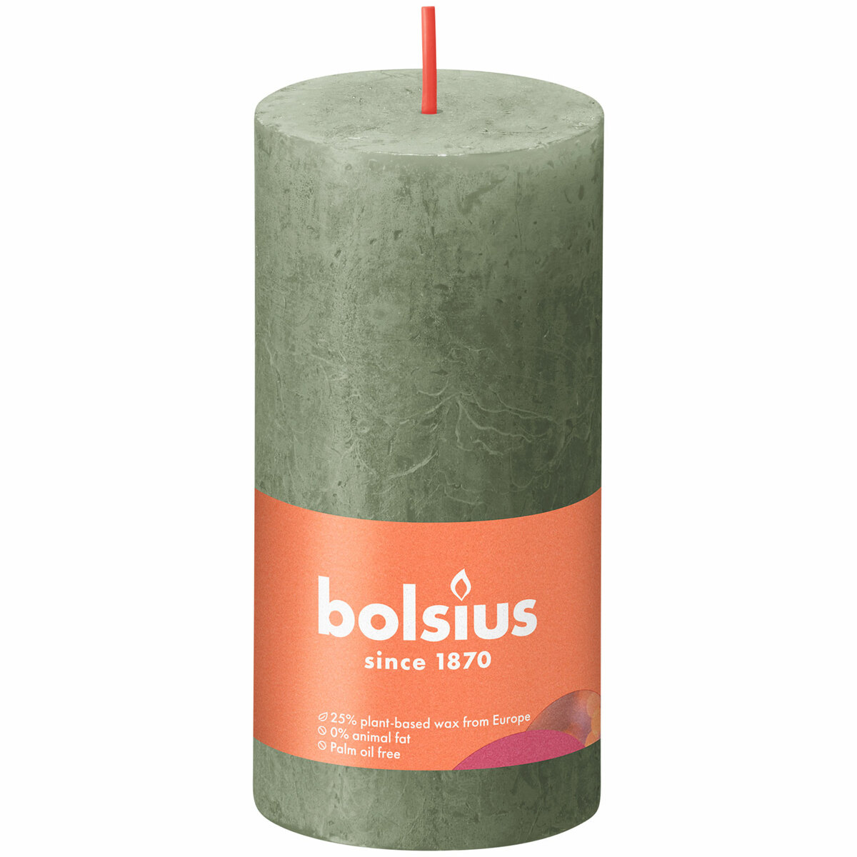 Bild 1 von Bolsius Rustikkerze Shine 100/50 mm frische Olive