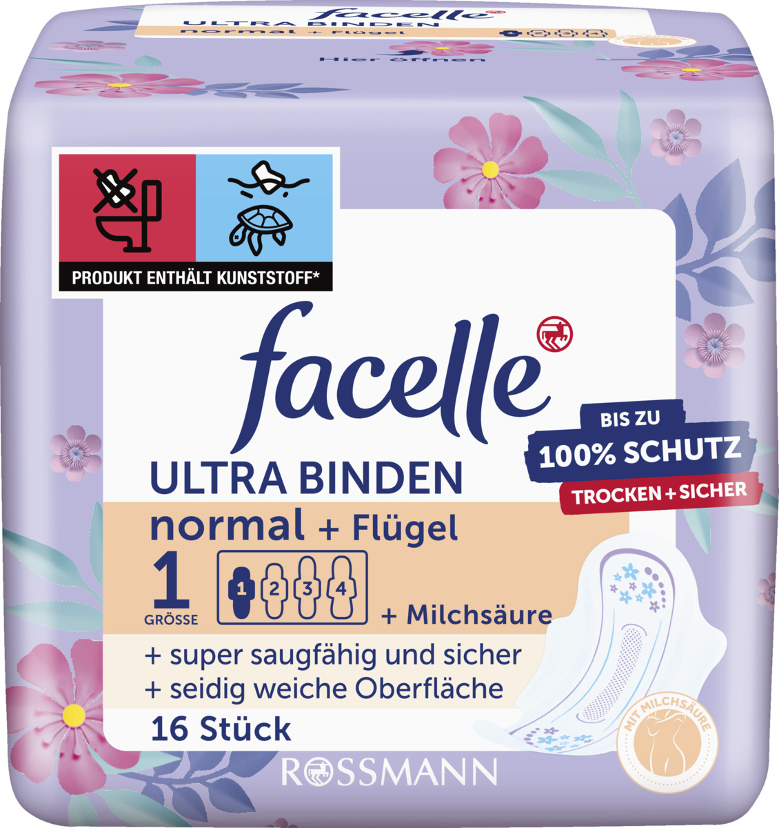 Bild 1 von facelle Ultra-Binden normal mit Flügeln