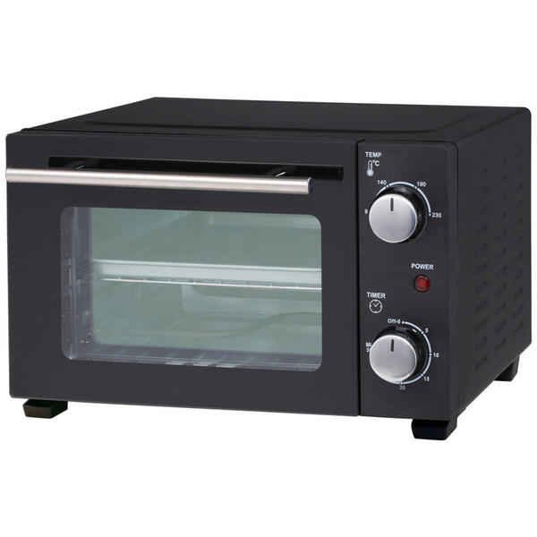 Bild 1 von WKM Mini-Backofen PO-800.10W schwarz Metall B/H/T: ca. 37x30x23 cm ca. 10 l