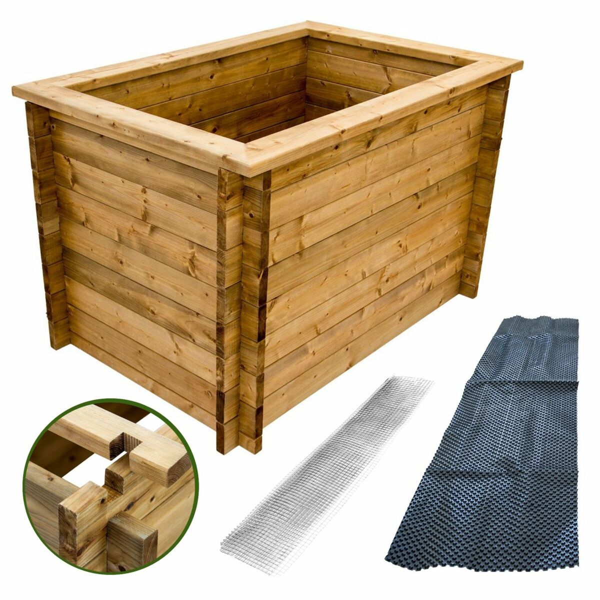 Bild 1 von Lemodo Hochbeet aus Holz, mit Noppenfolie