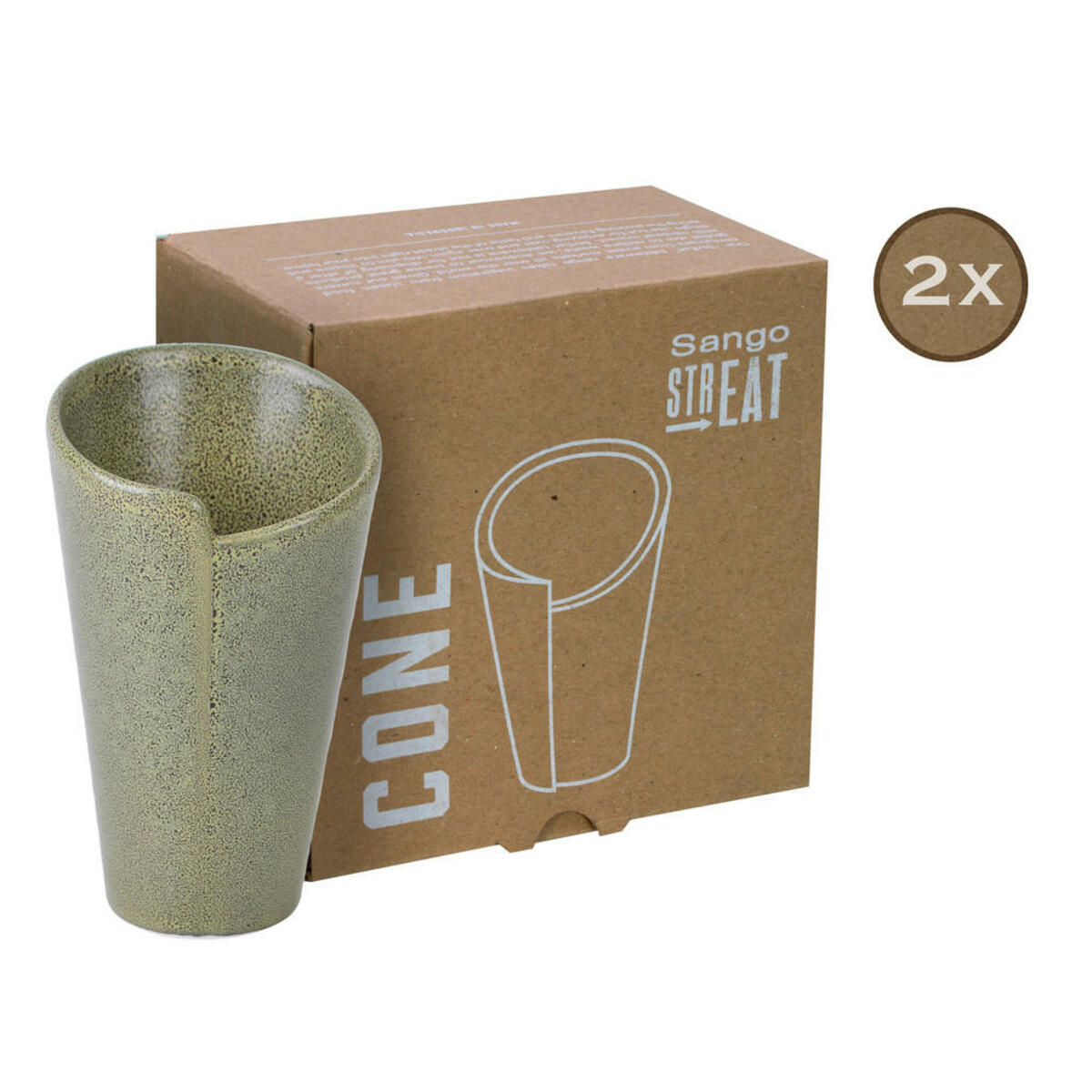 Bild 1 von CreaTable Servierset Streat Cone grün Steinzeug