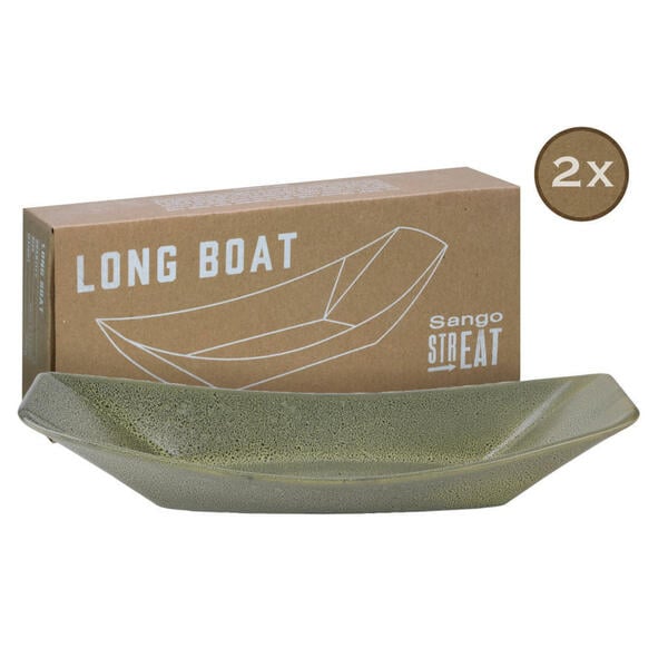 Bild 1 von CreaTable Servierset Streat Boat long grün Steinzeug