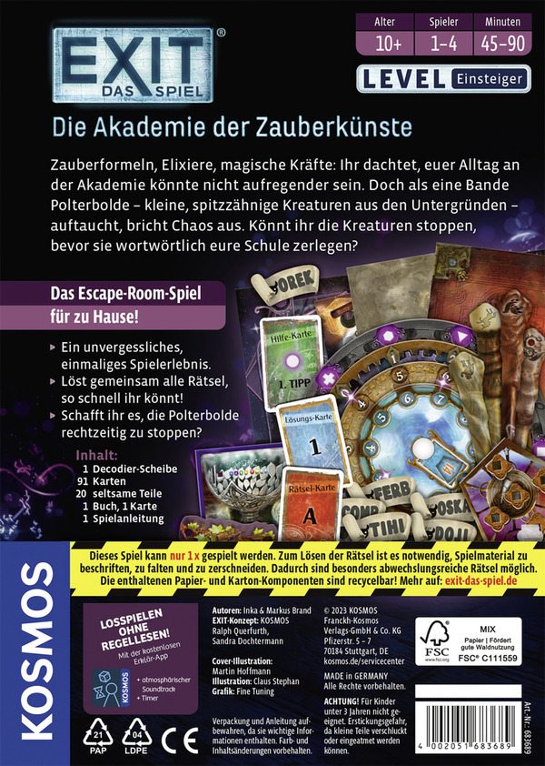 Bild 1 von Kosmos EXIT Das Spiel - Die Akademie der Zauberkünste