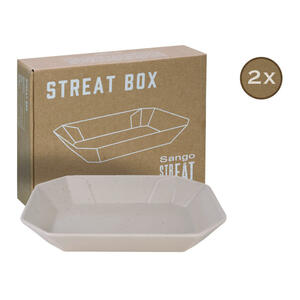 CreaTable Servierset Streat Box creme Steinzeug B/T: ca. 17x22 cm