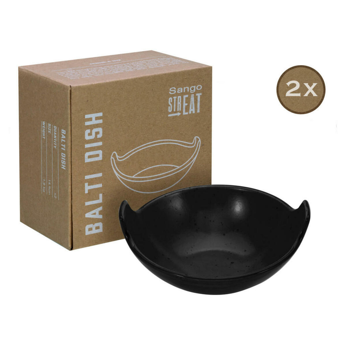 Bild 1 von CreaTable Servierset Streat Balti Dish schwarz Steinzeug