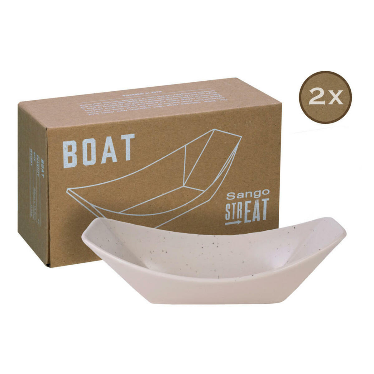 Bild 1 von CreaTable Servierset Streat Boat creme Steinzeug