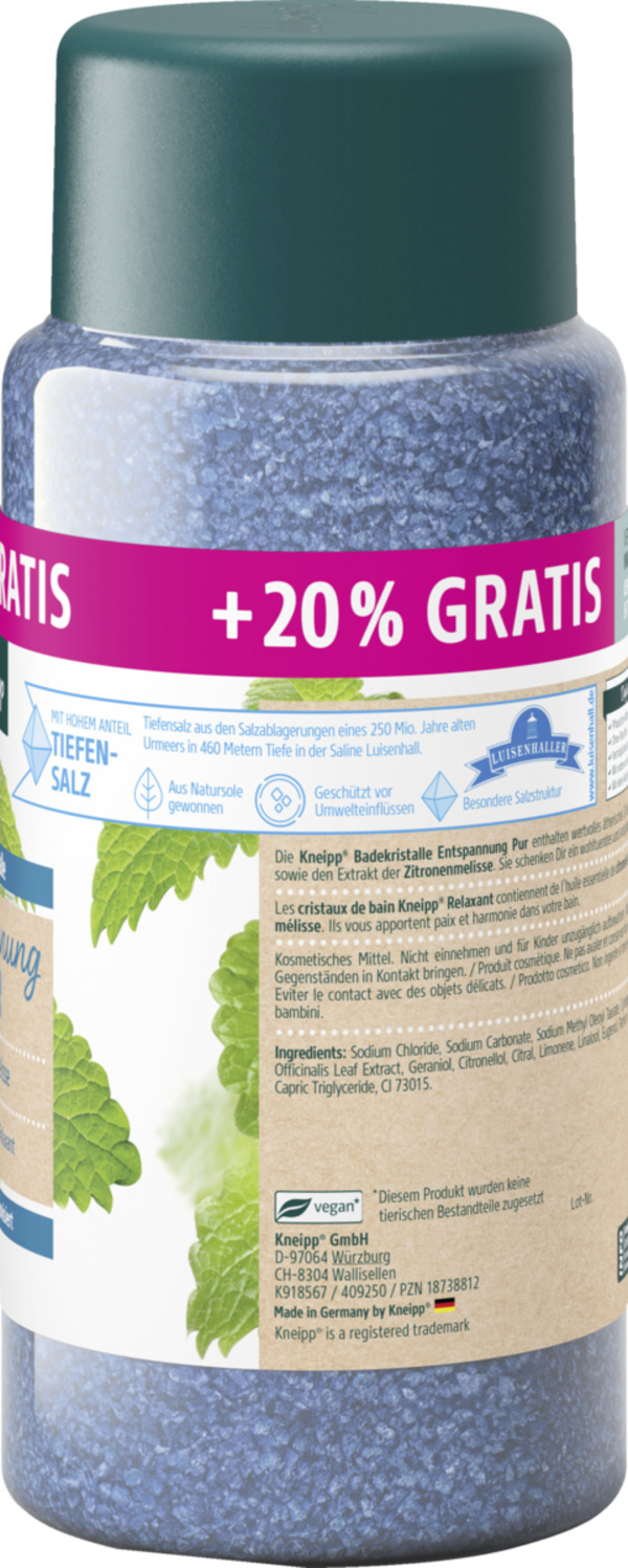 Bild 2 von Kneipp Badekristalle Entspannung Pur +20% Gratis