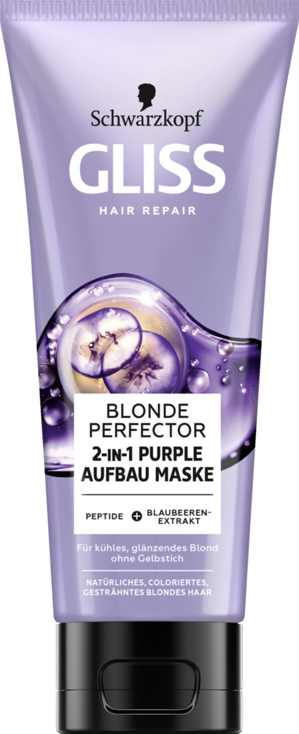 Bild 1 von Schwarzkopf Gliss Blonde Perfector 2in1 Purple Aufbau Maske