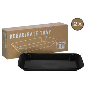 CreaTable Servierset Streat Tray Kebab/Satay schwarz Steinzeug