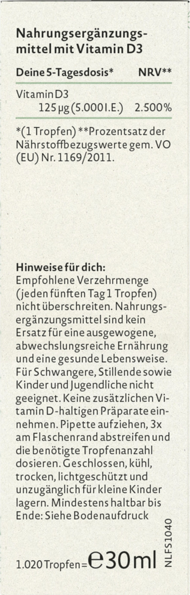Bild 2 von Nature Love Vitamin D3 5000