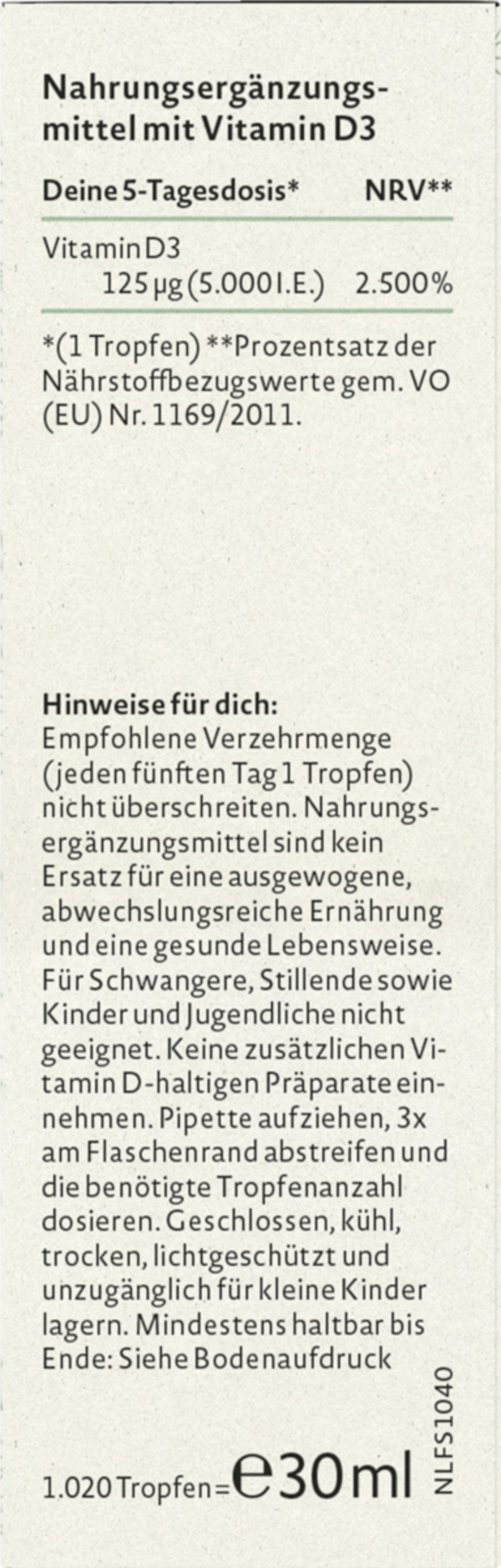 Bild 2 von Nature Love Vitamin D3 5000