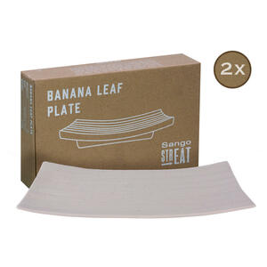 CreaTable Servierset Streat Banana Leaf creme Steinzeug