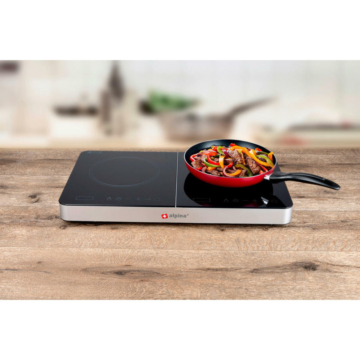 Bild 1 von Alpina Induktions-Kochplatte 18303 schwarz Metall B/H/T: ca. 56x5x31 cm