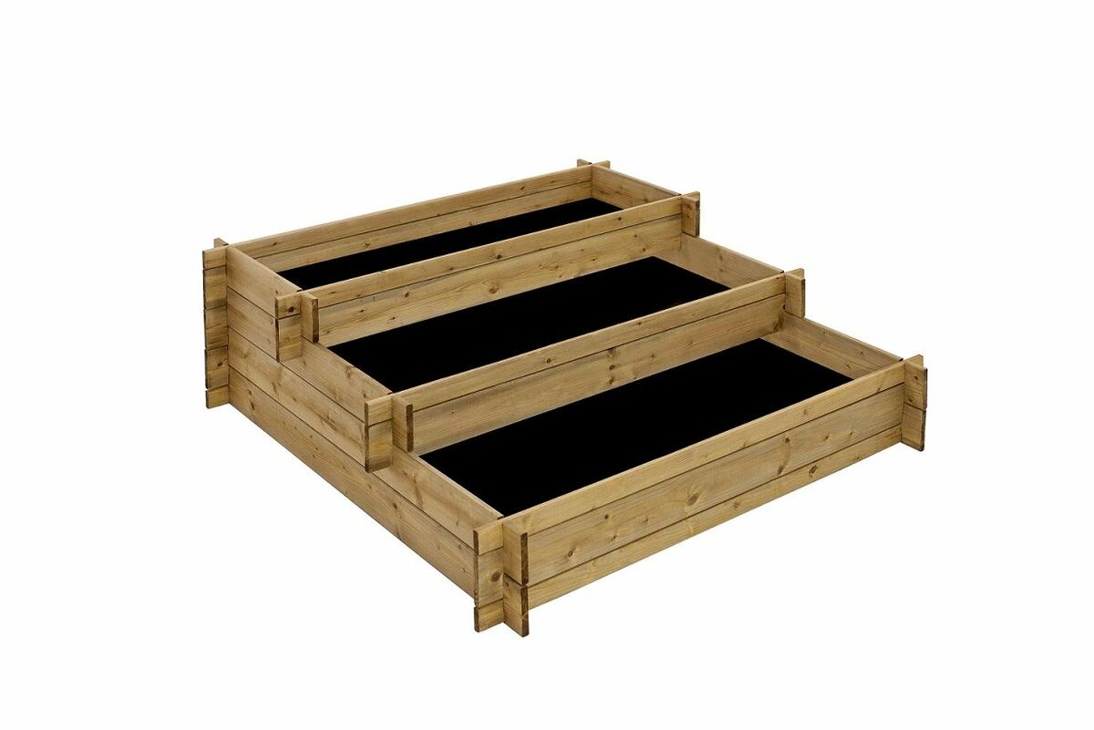 Bild 1 von Lemodo Stufenhochbeet aus Holz, Pflanzkasten