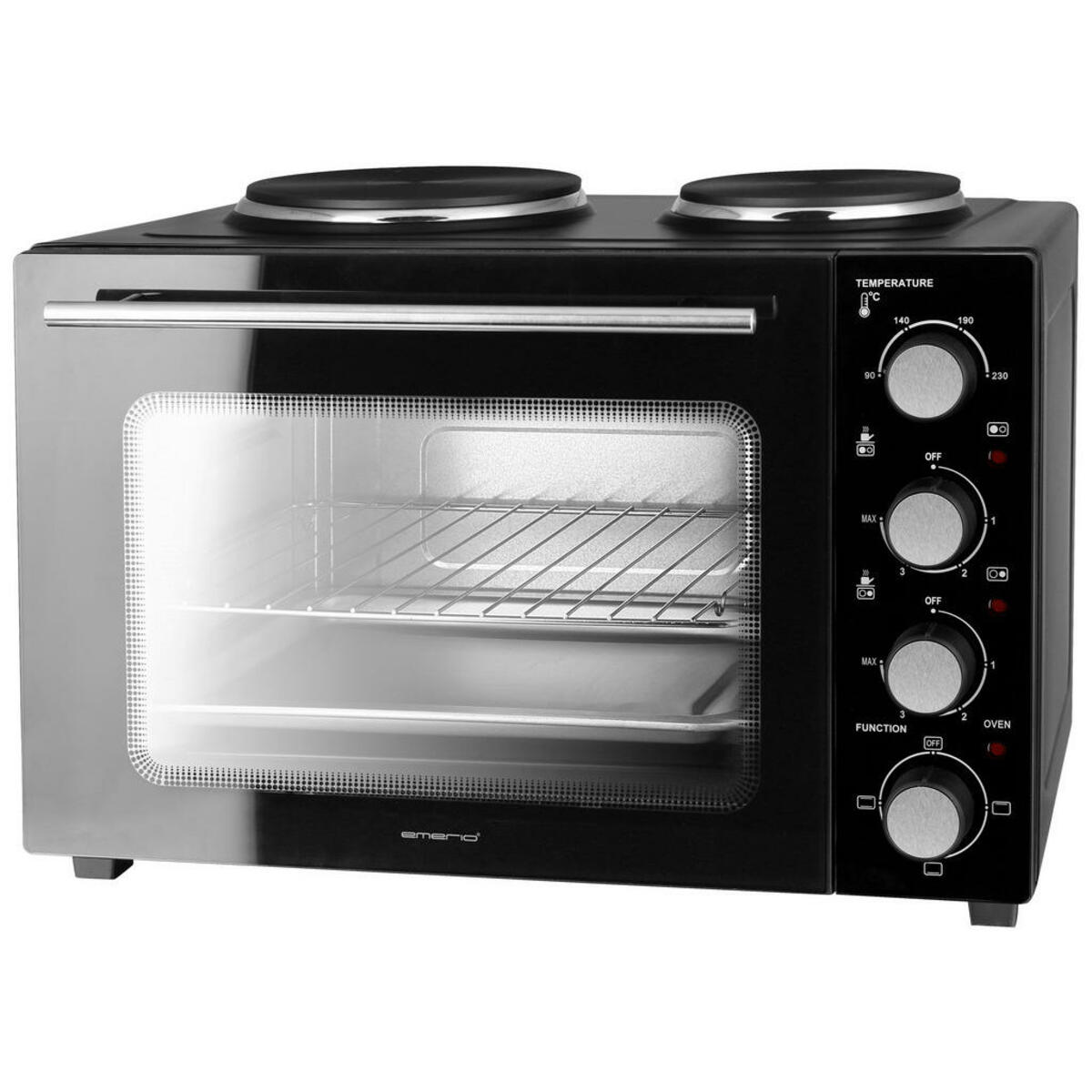 Bild 1 von Emerio Mini-Backofen MO-125236.5 schwarz Metall B/H/T: ca. 51x36x41 cm ca. 32 l