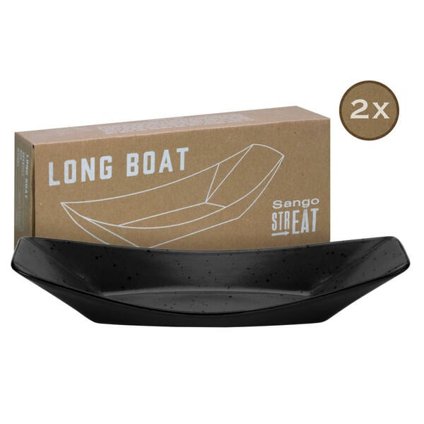 Bild 1 von CreaTable Servierset Streat Boat long schwarz Steinzeug