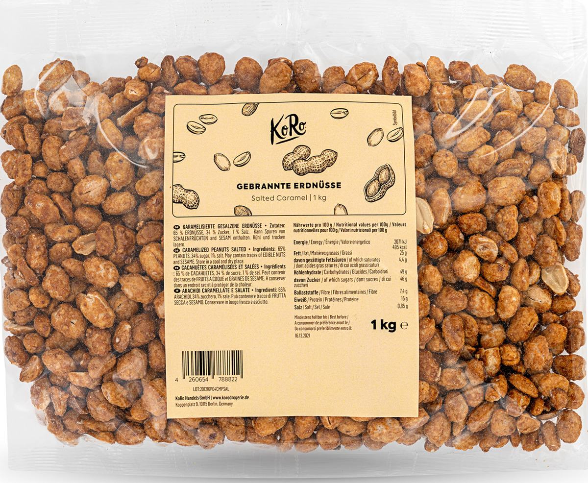 Bild 1 von KoRo Gebrannte Erdnüsse Salted Caramel