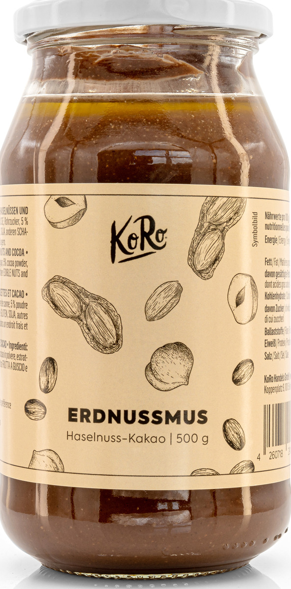 Bild 1 von KoRo Erdnussmus Haselnuss-Kakao