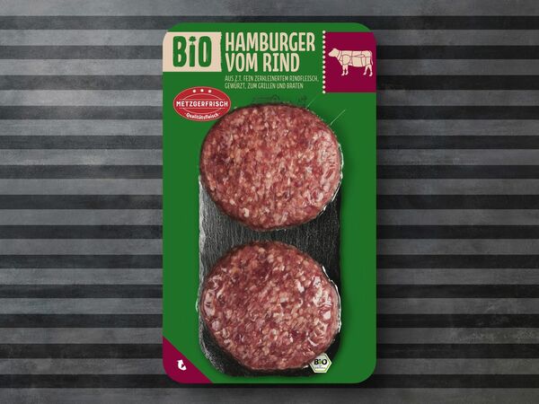 Metzgerfrisch Bio Hamburger vom ansehen! Lidl von 260 Rind, g
