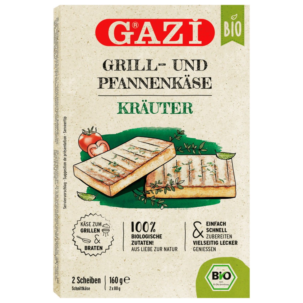 Bild 1 von Gazi Bio Grill- und Pfannenkäse Kräuter 160g