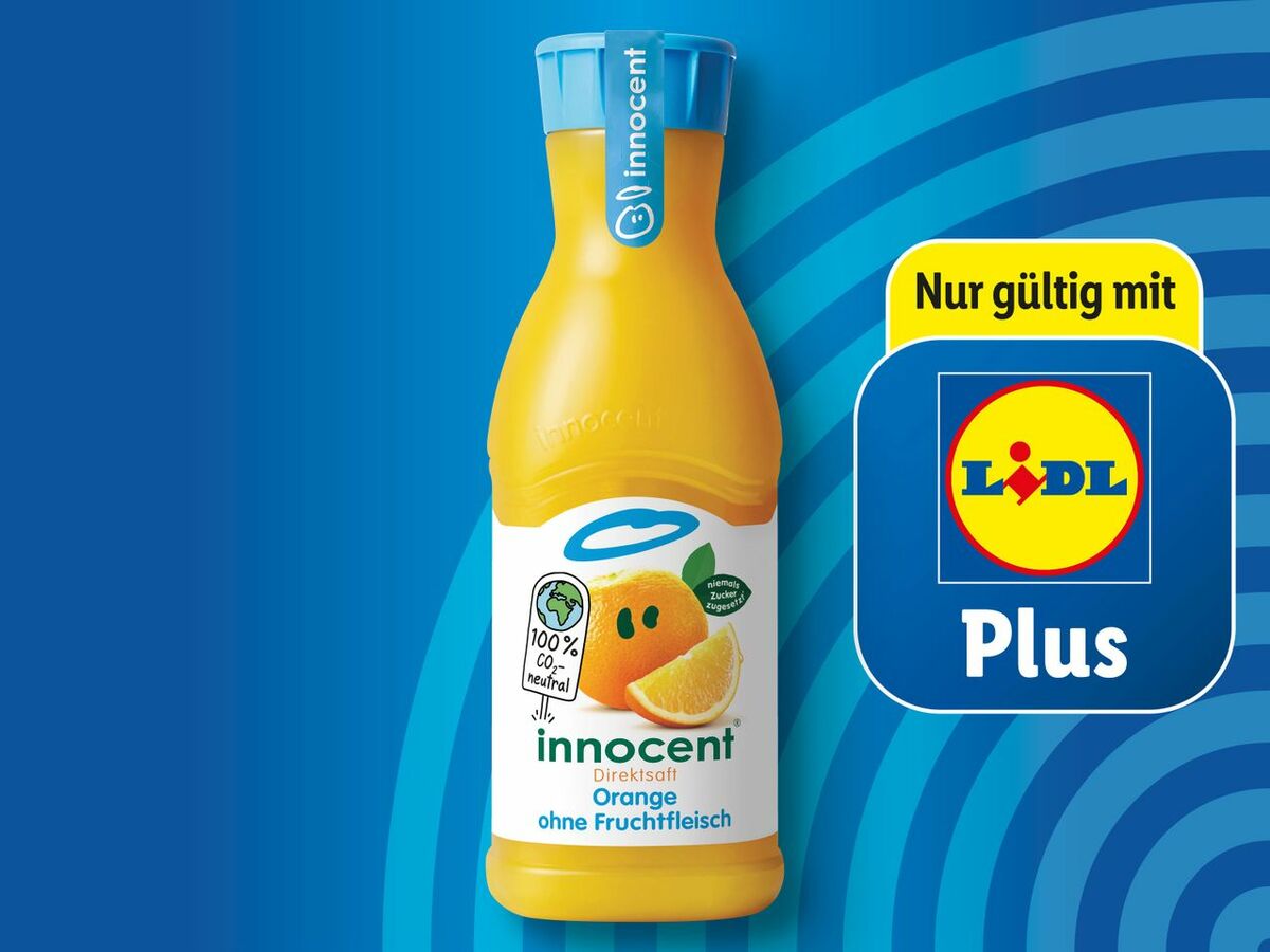 Bild 1 von Innocent Direktsaft Orange ohne Fruchtfleisch, 
         0,9 l zzgl. -.25 Pfand