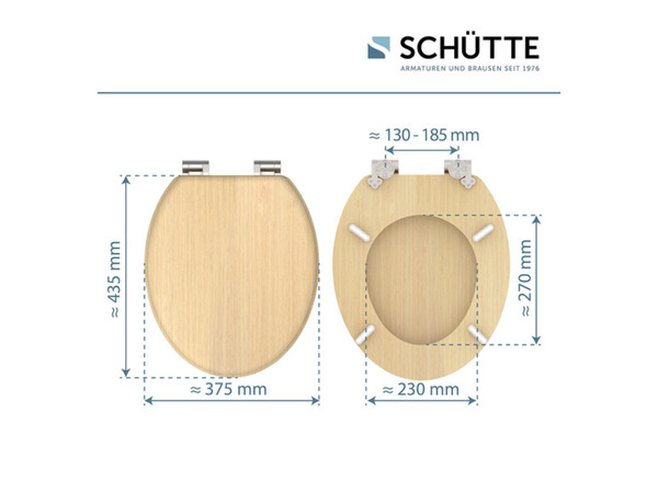 Schütte WC Sitz MDF Holzoptik mit Absenkautomatik von Lidl für 46,99