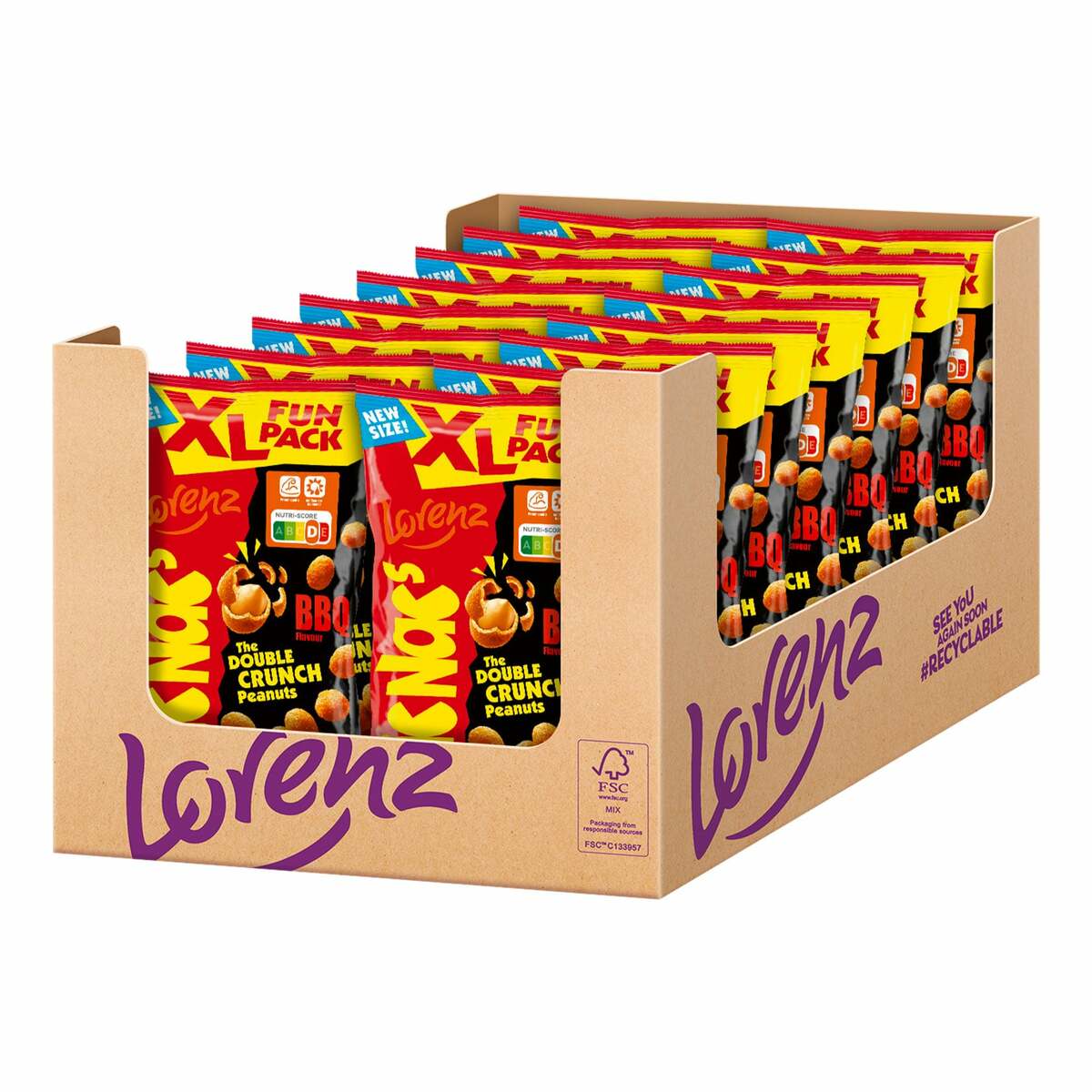 Bild 1 von Lorenz Nic Nacs XL Fun BBQ 170 g, 16er Pack