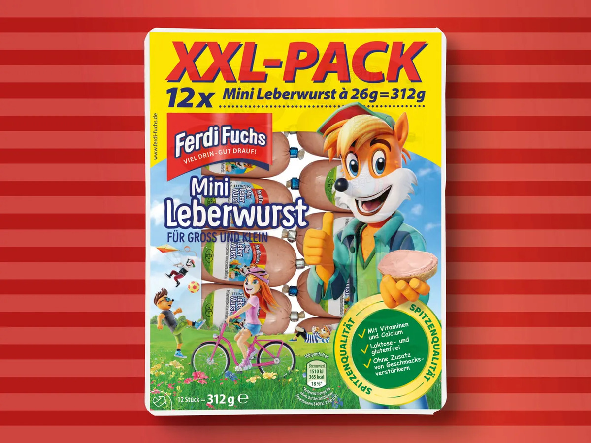 Bild 1 von Ferdi Fuchs Mini Leberwurst XXL, 
         12x 26 g