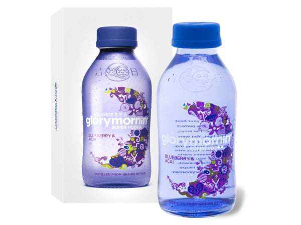 Bild 1 von Glory Mornin SUPER VODKA Blueberry & Acai 40 % Vol, 
         0.35-l