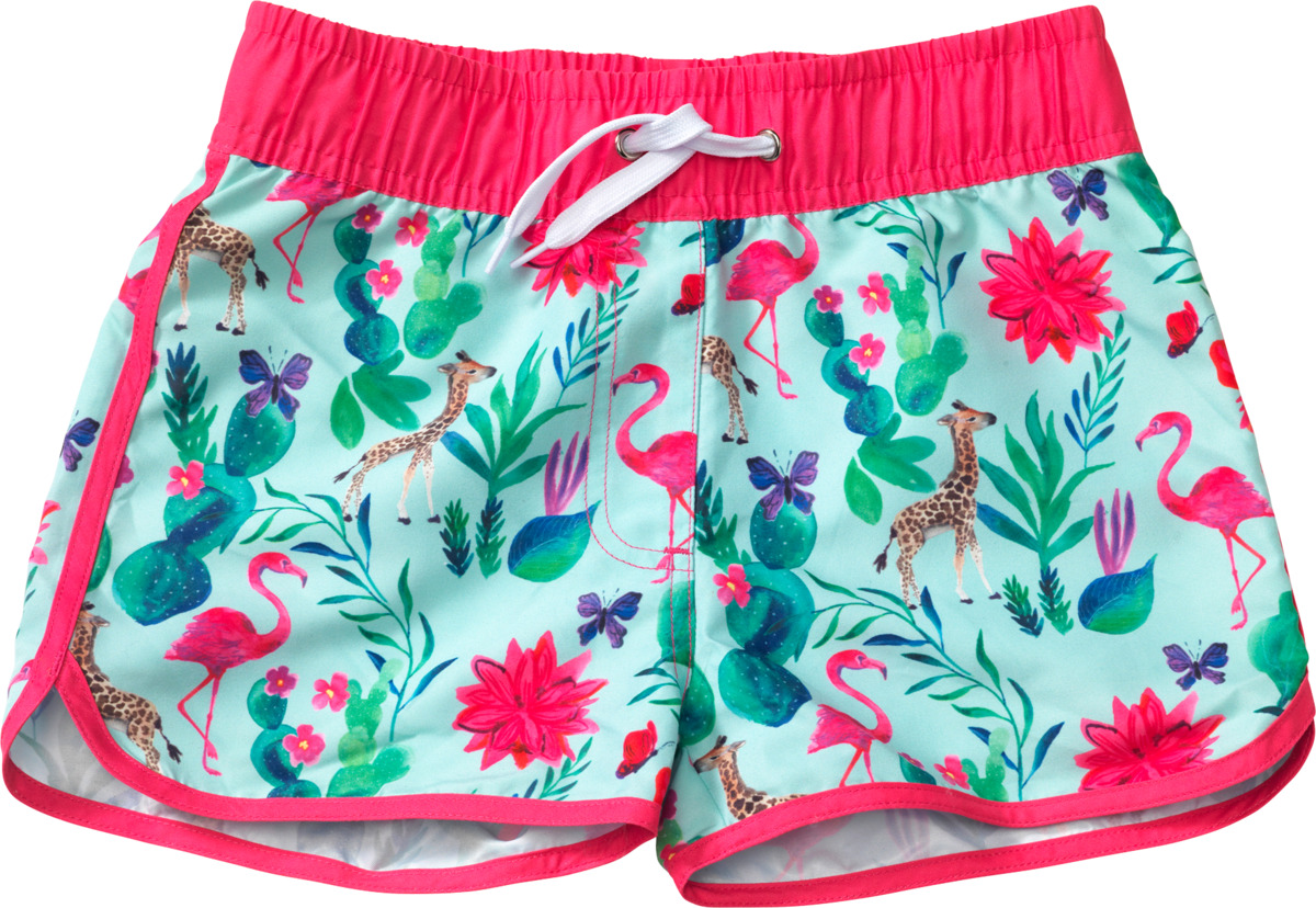Bild 1 von PUSBLU Kinder Badehose, Gr. 110/116, türkis, pink