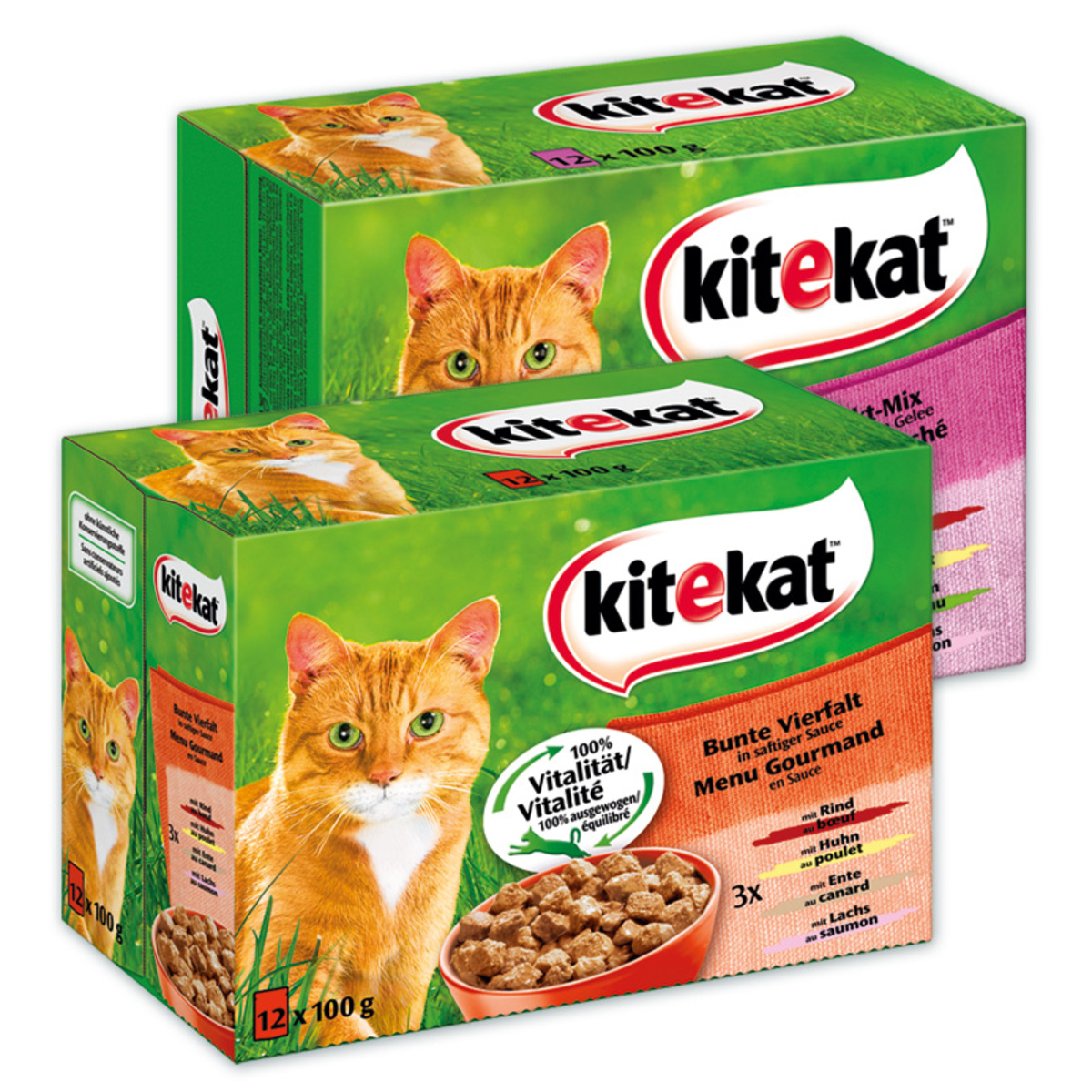 Bild 1 von KITEKAT Portionsbeutel Multipack Jagdschmaus in Sauce 4 Varietäten 12 x 100g