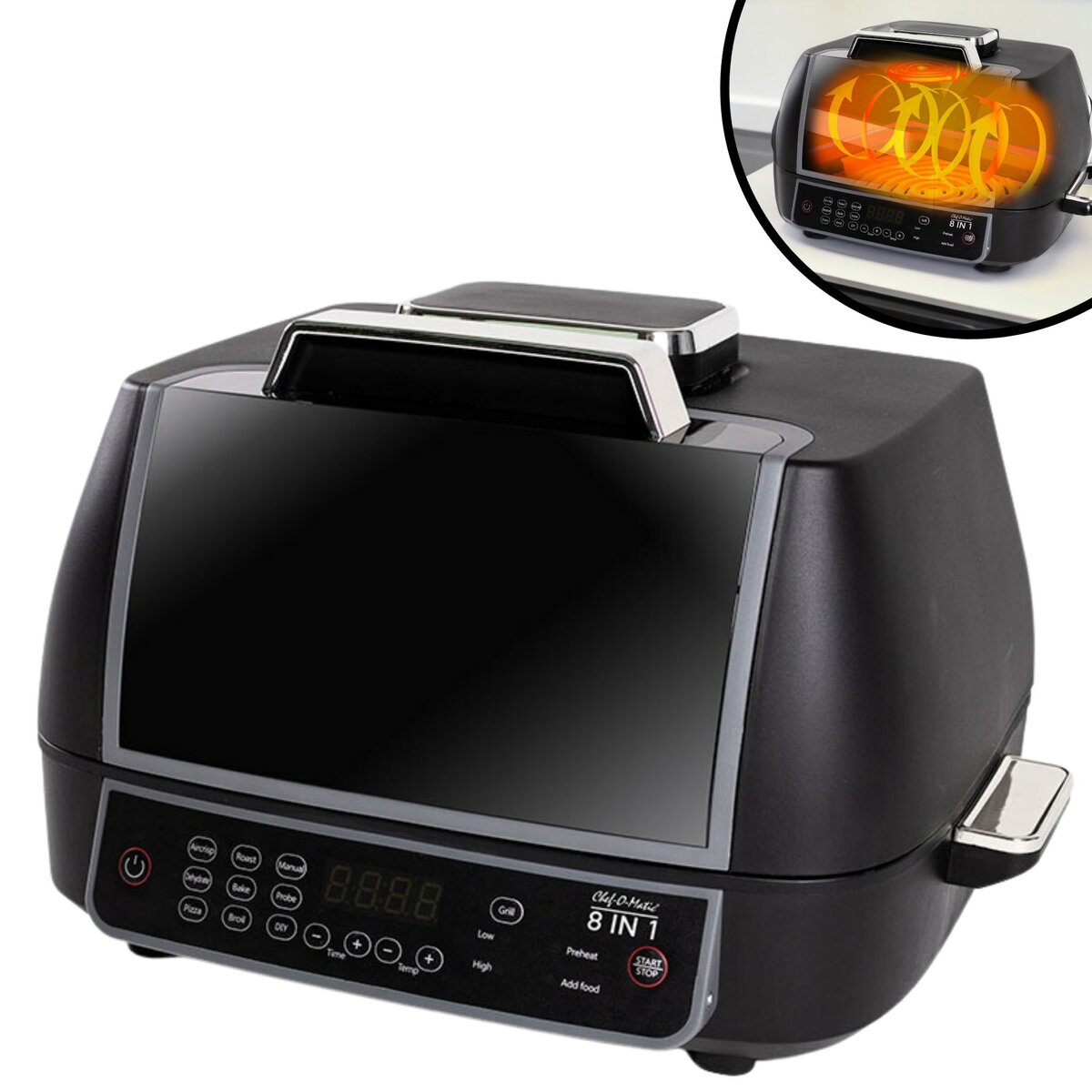 Bild 1 von Best Direct® Multikocher - Heißluftfritteuse - Mini Backofen - Grill Ofen Chef-O-Matic® 8 in 1