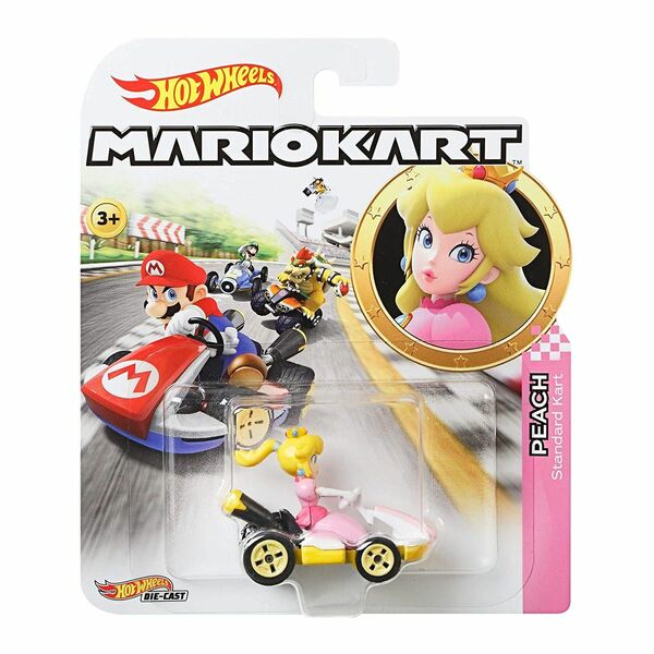 Bild 1 von Mattel GBG28 - Hot Wheels - Mario Kart - Mini Die-Cast Fahrzeug mit Figur, Peach