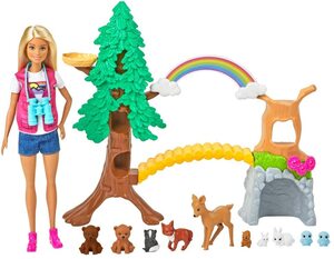 Barbie Waldtier-Forscherin Puppe und Spielset